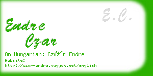 endre czar business card